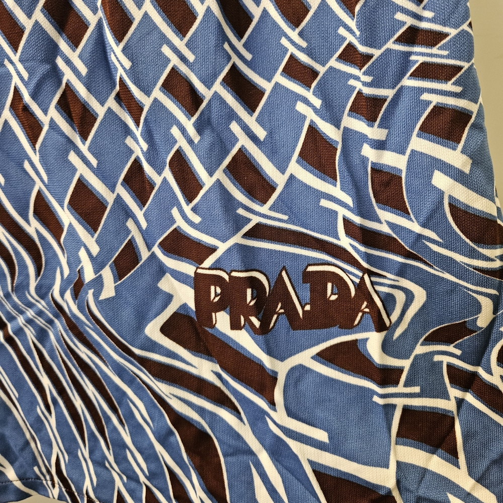 Blue Patterned Long Sleeve Top - Picture 4 of 8